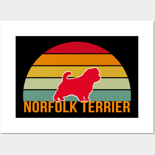 Norfolk Terrier Vintage Silhouette Posters and Art